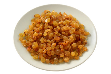 raisins on a plate