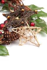 Fototapeta premium Wicker Christmas stars