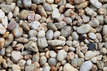 Kieselsteine am Strand