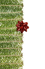 Branch of fir with christmas decorations