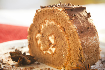 Chocolate biscuit roll