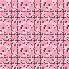 seamless puzzle with mixed pink colors