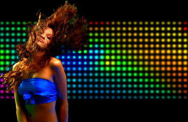 Portrait of a beautiful dancing girl