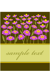 postcard with lilac flower