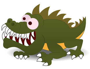 Crocodile cartoon character illustration