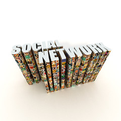 Social Network with Icons Pattern