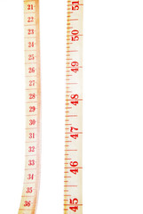 vintage measuring tape isolated