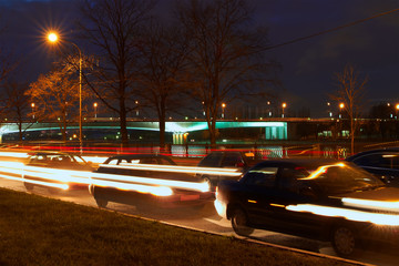urban night traffic