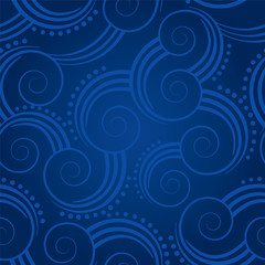 Seamless blue swirls background
