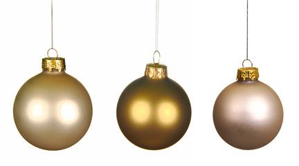 Set of Christmas Balls on white