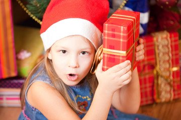 girl waits gifts