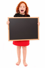 Child Chalkboard Screaming