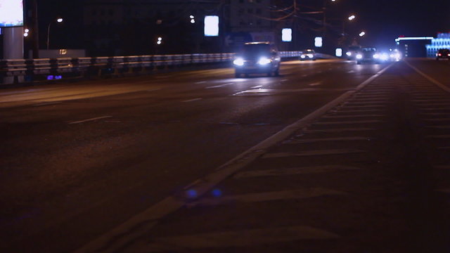Ночная дорога панорама