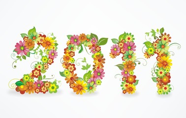 Floral New  year  2011card
