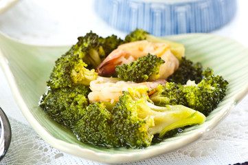 Fried broccoli