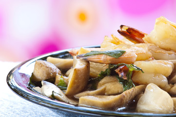 Fried  mushroow with Oyster sauce