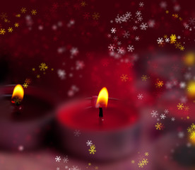 candles on a blurred background
