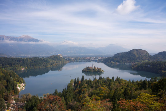 Lake Bled with Island and Castle