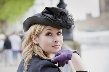 Elegant woman in hat