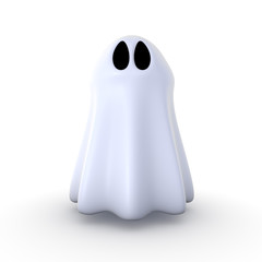 3d ghost isolated on white background