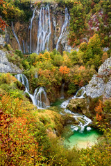 Waterfalls in Plitvice Lakes National Park