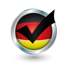 Deutschland Button Haken