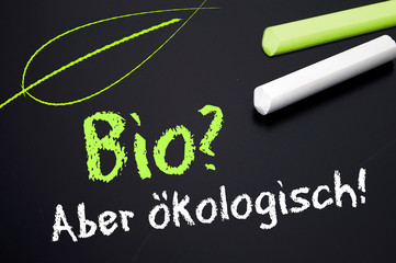 Tafel mit Bio
