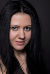 Fototapeta premium Portrait of a young seductive brunette