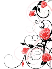 Papier Peint photo autocollant Fleurs abstraites Fond rose de vecteur
