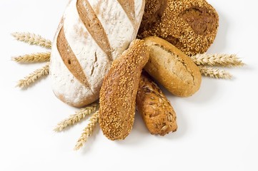 Variety of brown bread