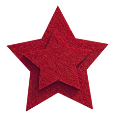 estrella de fieltro rojo