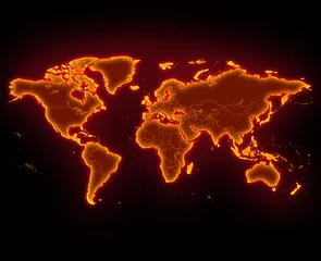Feuer Weltkarte © Y. L. Photographies