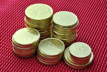 Pile di monete d'oro