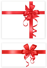 Gift red ribbon and bow. Vector