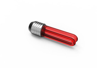 3d,energy saving light bulb red
