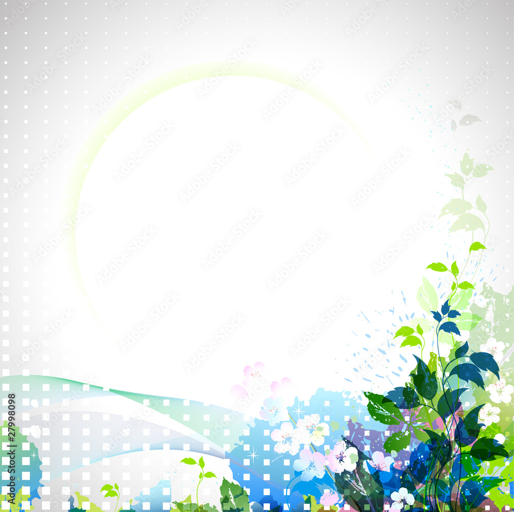 Aufkleber spring composition with place for text