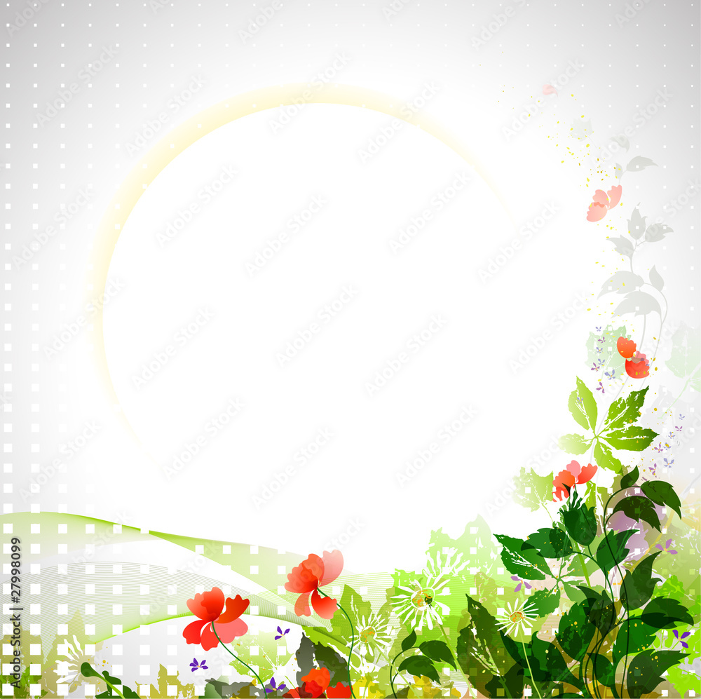 Poster summer composition with place for text