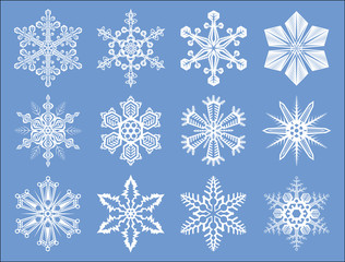 Fototapeta na wymiar Snowflakes Set