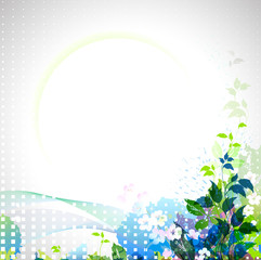 spring composition with place for text