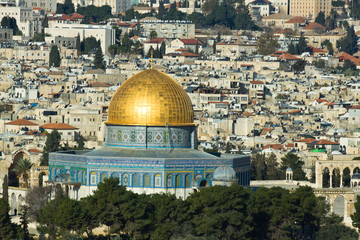 Fototapeta na wymiar Wzgórze Świątynne w Jerozolimie.