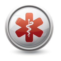 Symbole médical caducée et croix