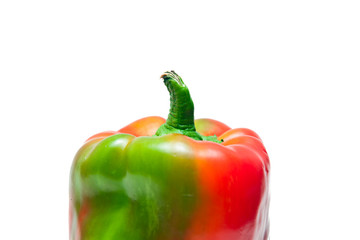 Red paprika isolated on white