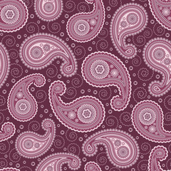 Paisley style seamless ornament