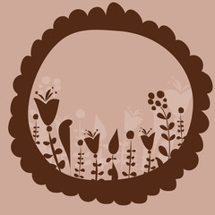 Retro floral  background