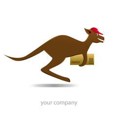 logo entreprise, logo kangourou, livraison