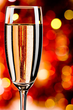 Champagne on abstract background