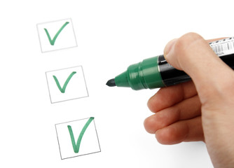 Marker and check list