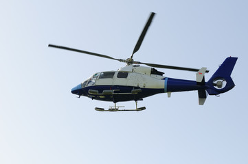 Fototapeta na wymiar Rescue helicopter rescuing