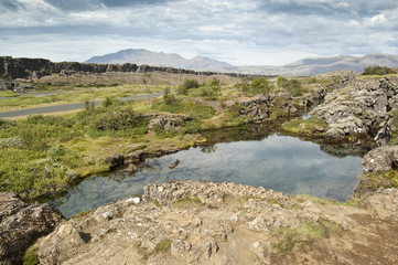Fototapeta na wymiar Parque Nacional de Þingvellir (Islandia)
