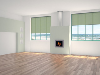 interno vuoto con finestre da arredare